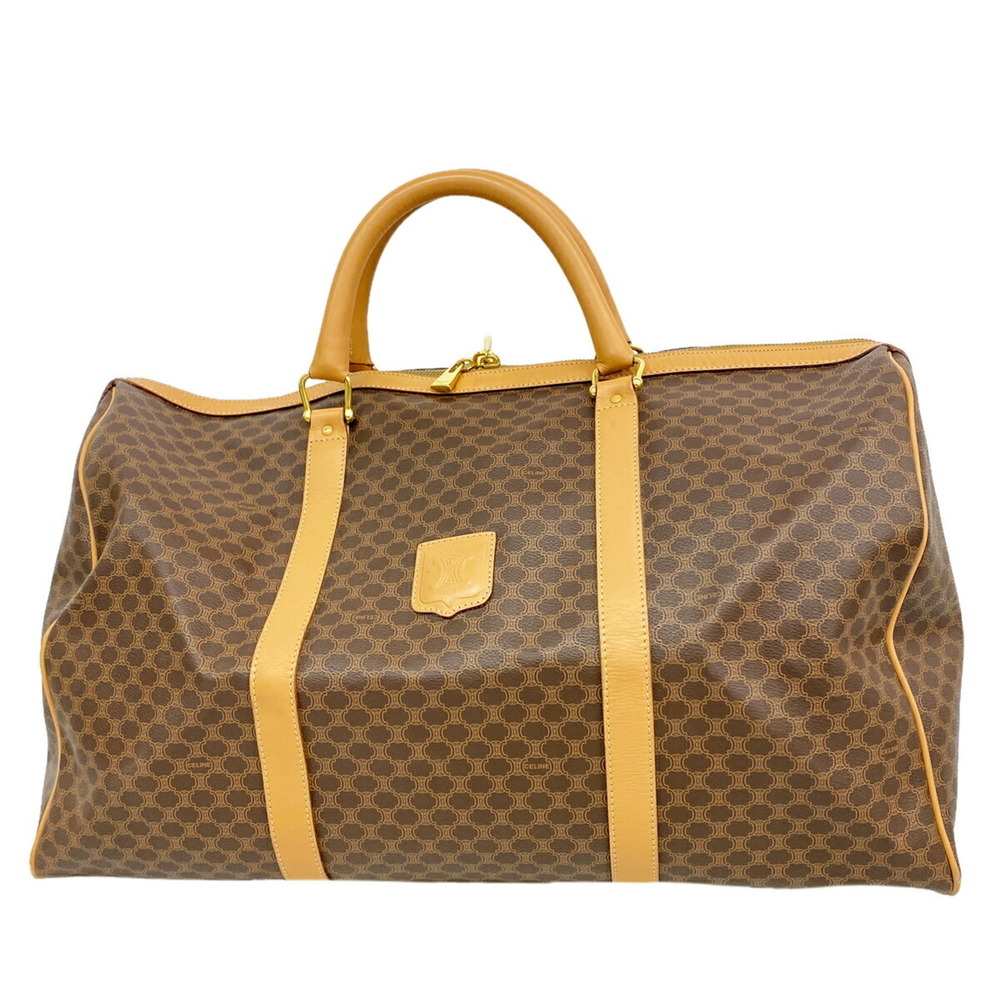 Celine bag, Boston Macadam pattern, brown, women's.